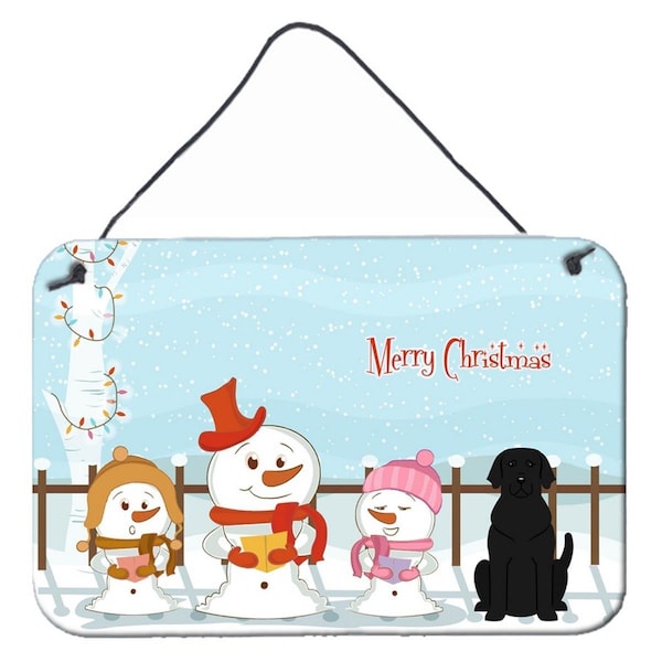 Carolines Treasures Merry Christmas Carolers Black Labrador Wall or Door Hanging Prints - BB2388DS812