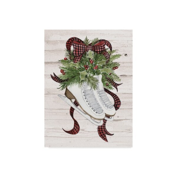 Trademark Fine Art Kathleen Parr McKenna 'Holiday Sports III on White Wood' Canvas Art, 18x24 - WAP02732-C1824GG