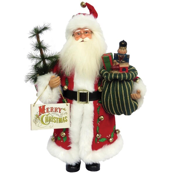 Santas Workshop 15 in. Merry Christmas Claus Santa - 7770