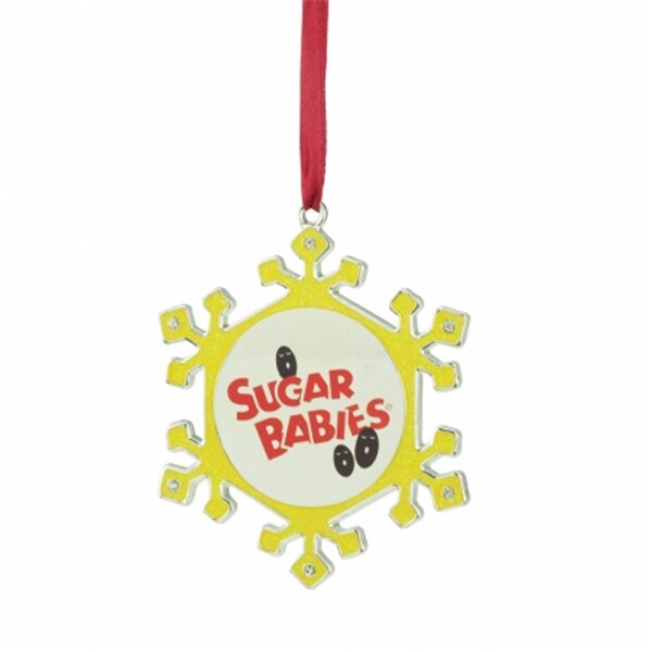 Northlight Seasonal Silver Plated Snowflake Sugar Babies Candy Logo Christmas Ornament with European Crystals - 31740003