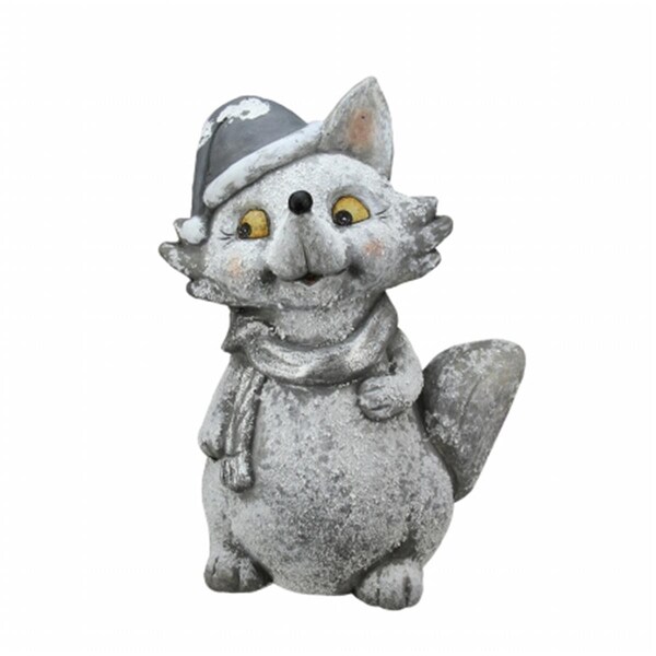 Northlight Seasonal Snow Dusted Glitter Silver Fox Christmas Table Top Decoration - 31740167