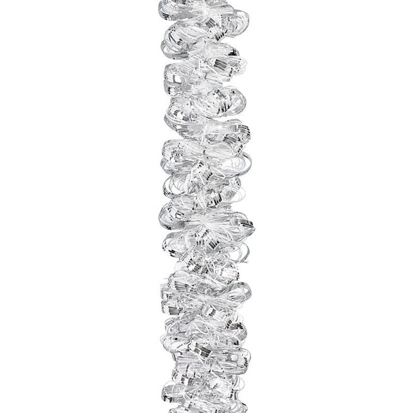 Holiday Trims 3686013 Garland, 12 ft L, PVC, SilverSnow White, Indoor - 3786013