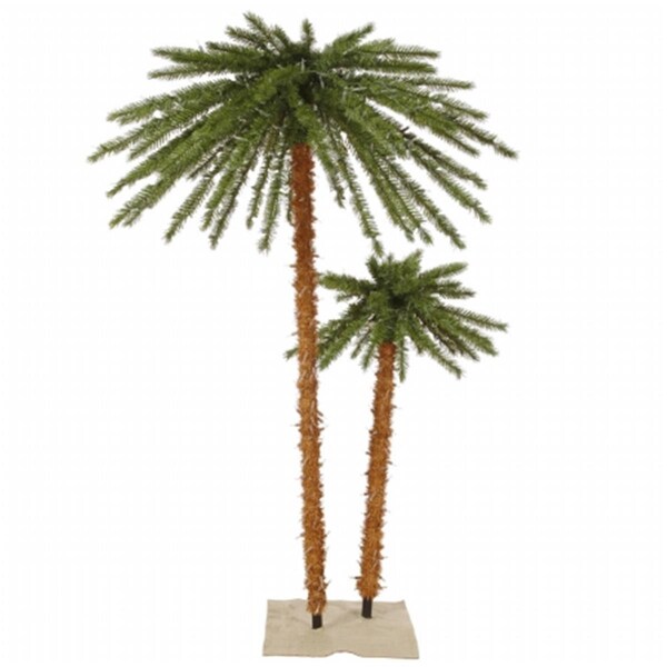 Northlight Seasonal Pre-Lit Tropical Palm Tree Artificial Christmas Tree - Clear Lights - 31742041