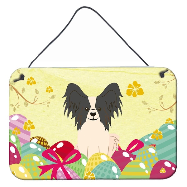 Carolines Treasures Easter Eggs Papillon Black White Wall or Door Hanging Prints - BB6076DS812