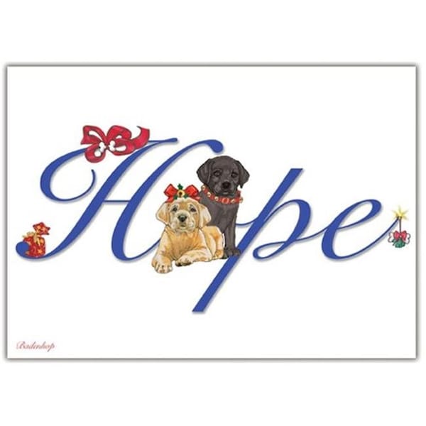 Pipsqueak Productions Pipsqueak Productions C574 Labrador Hope Christmas Boxed Cards - Pack of 10 - C574
