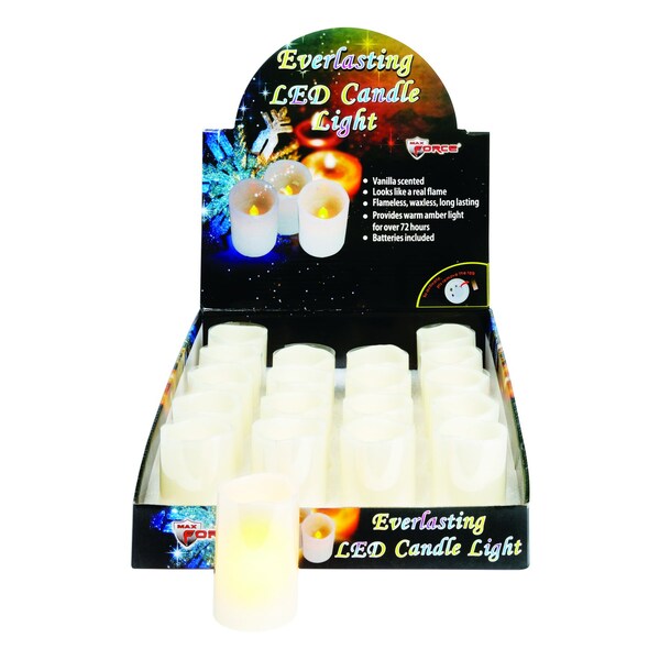 Max Force Diamond Visions Beige Vanilla Scent Votive Floating Flameless Candle - 08-1131
