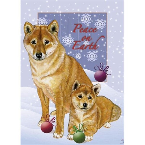 Pipsqueak Productions Pipsqueak Productions C597 Shiba Inu Christmas Boxed Cards - Pack of 10 - C597