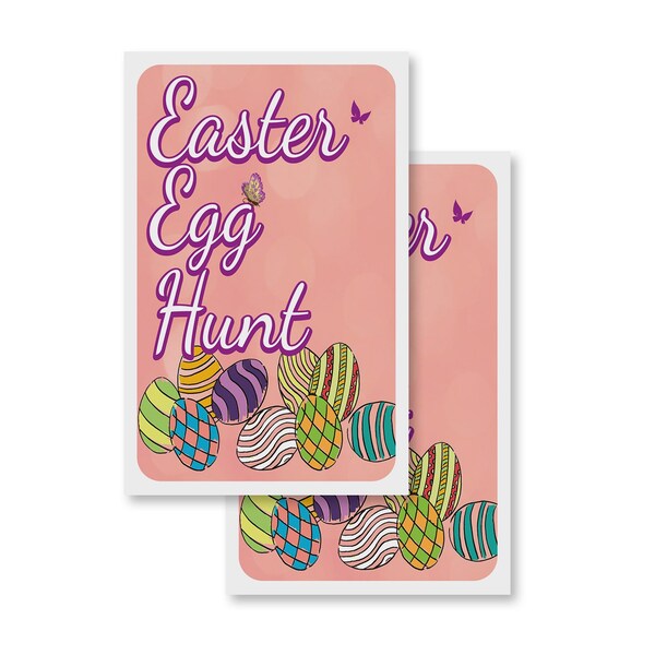 Signmission Easter Egg Hunt, Vinyl Decals Only 24 Inch x 36 Inch, Vinyl Decal, 2PK - DSB-2436-2PACK-30370