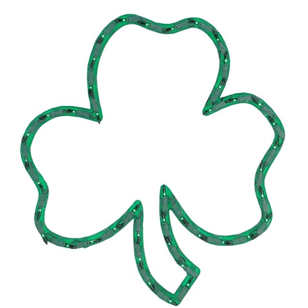 Go-Go 17 in. Lighted St.Patricks Day Irish Shamrock Window Silhouette Decoration - GO1800293