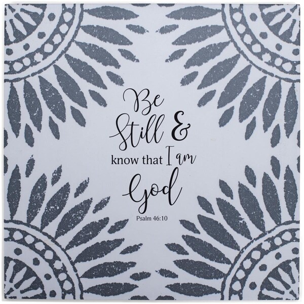 Dicksons Unisex Be Still Psalm 46-10 Cream Tabletop Tile, Multi Color - One Size - TLQ75SCP