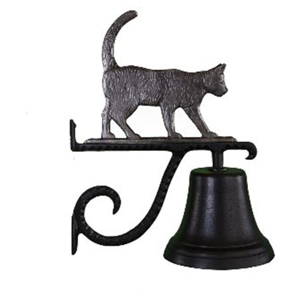 Swivel Cast Bell With Swedish Iron Cat Ornament - SW2618372