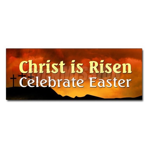 Signmission CHRIST IS RISEN CELEBRATE EASTER DECAL sticker easter bible celebrate - D-24 CHRIST IS RISEN CELEBRATE