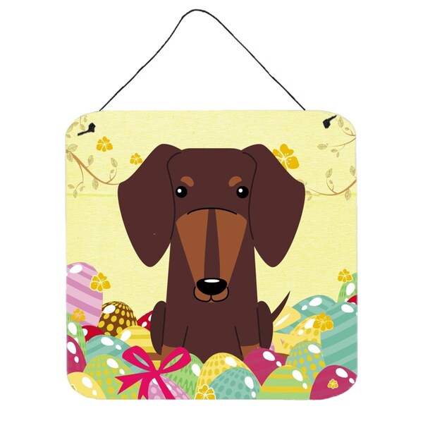 Carolines Treasures Easter Eggs Dachshund Chocolate Wall or Door Hanging Prints - BB6131DS66