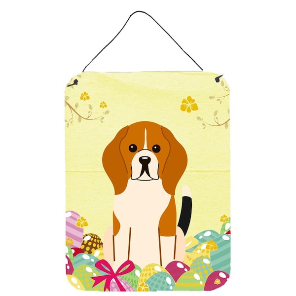 Carolines Treasures Easter Eggs Beagle Tricolor Wall or Door Hanging Prints - BB6040DS1216