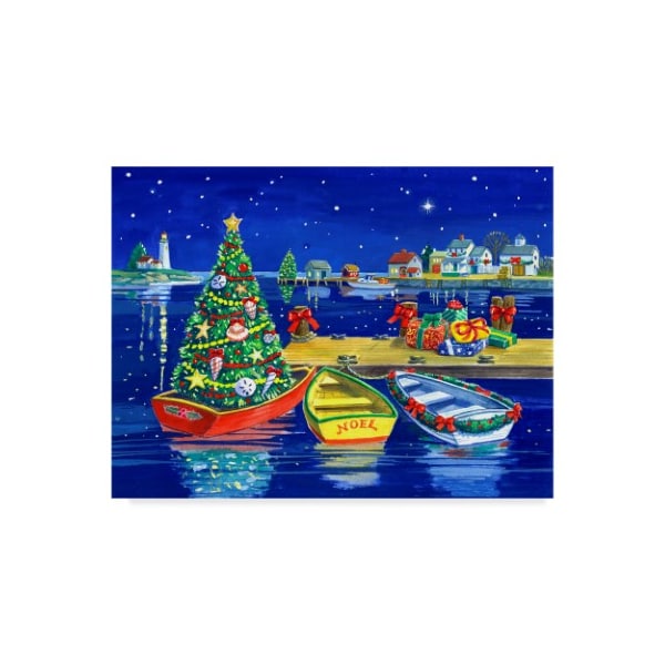 Trademark Fine Art Geraldine Aikman 'Christmas Dock' Canvas Art, 24x32 - ALI35138-C2432GG
