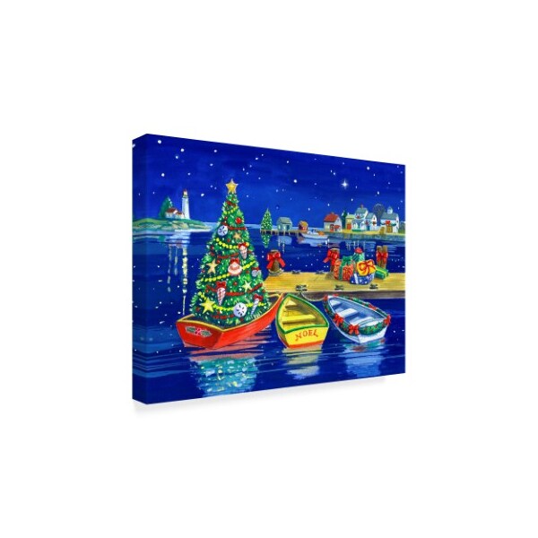 Trademark Fine Art Geraldine Aikman 'Christmas Dock' Canvas Art, 24x32 - ALI35138-C2432GG