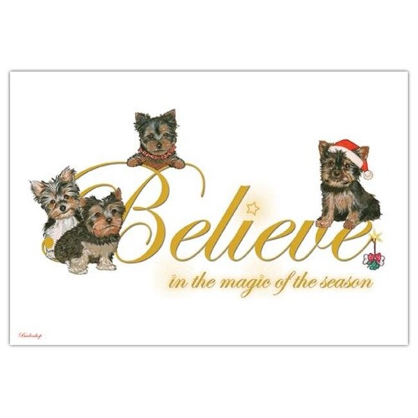 Pipsqueak Productions Pipsqueak Productions C584 Yorkshire Terriers Christmas Boxed Cards - Pack of 10 - C584