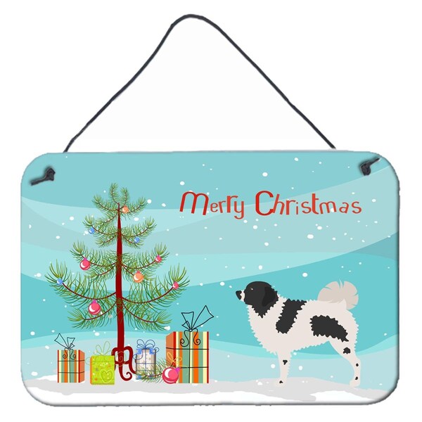 Carolines Treasures Wetterhoun Frisian Water Dog Christmas Wall or Door Hanging Prints - BB8444DS812