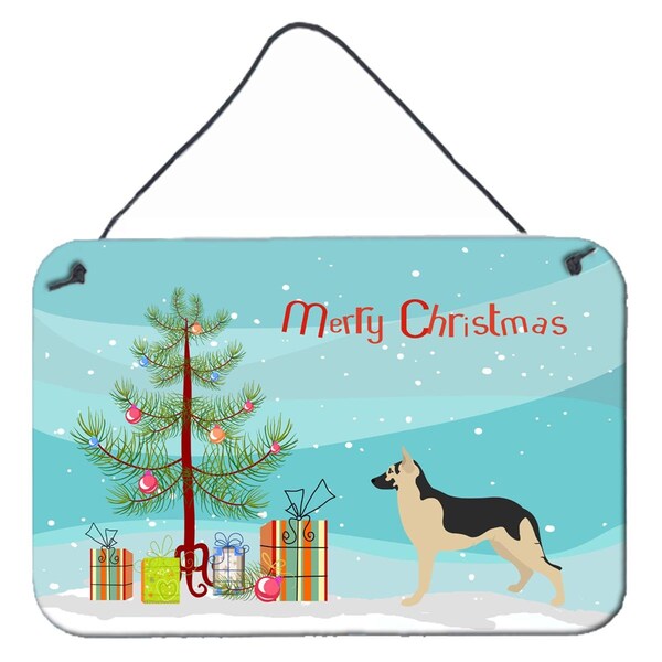 Carolines Treasures German Shepherd Christmas Wall or Door Hanging Prints - BB8492DS812
