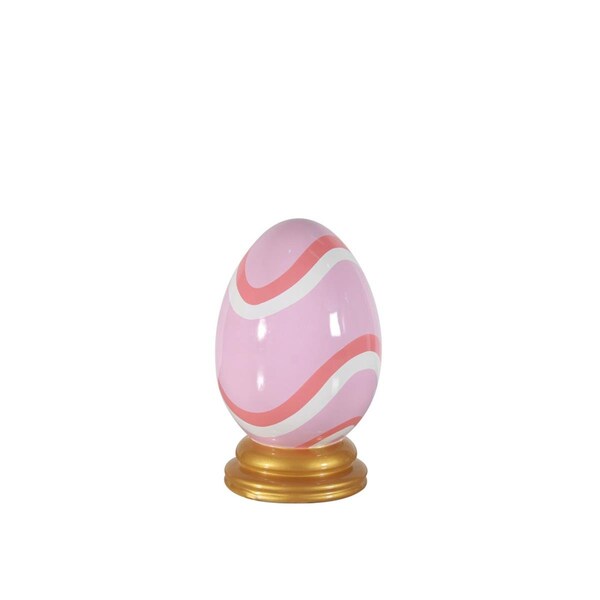 Queens Of Christmas 2.5 ft. Pastel Swirl Easter Egg Decor with Base - EST-EGG-2.5-PSTL-SWRL