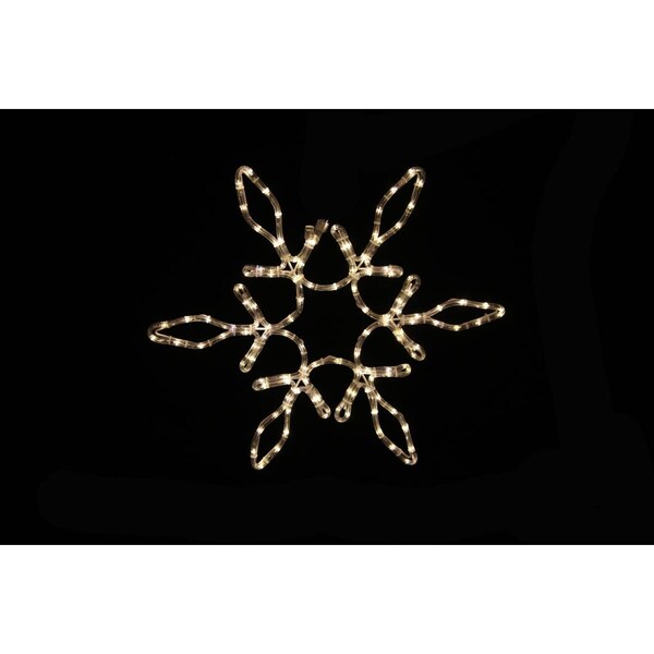 Queens Of Christmas 36 in. LED Snowflake with Star in the Middle, Warm White - SF-SFSTAR-36-WW