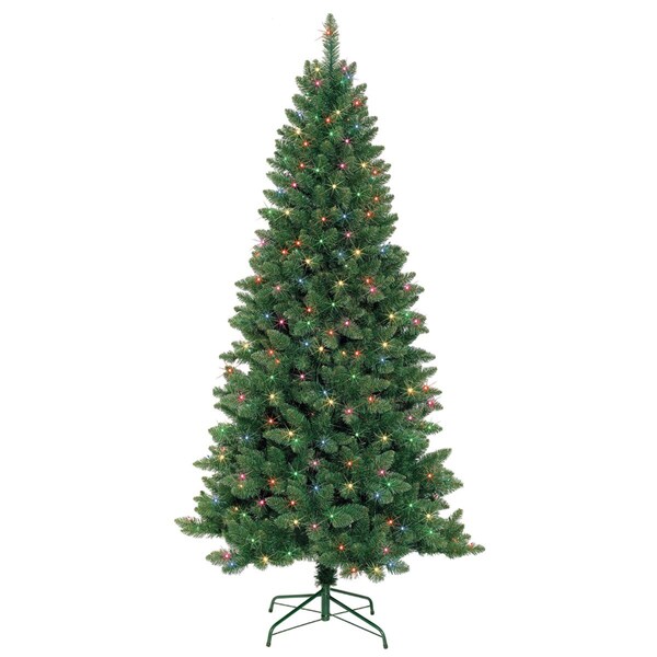 Maquina 7 ft. Slim Pre-Lit Artificial Christmas Tree with Metal Stand - MA3009349