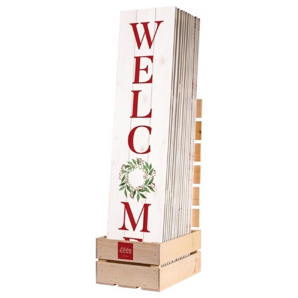 P. Graham Dunn Marble Acacia Coaster Set P Graham Dunn 47 in. Christmas and Halloween Assortment Porch Signs - ACE-PNLPDQ-01