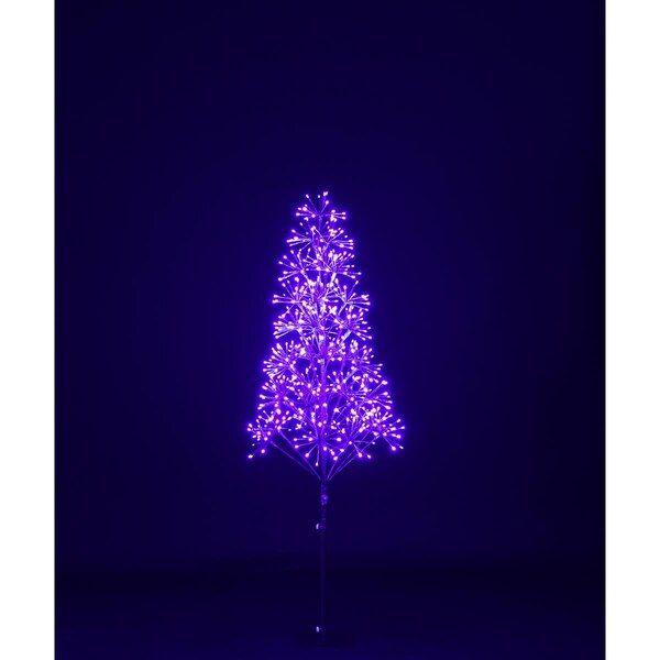 Queens Of Christmas 5 ft. Starburst LED Tree, Purple - LED-TR3D05-LPU