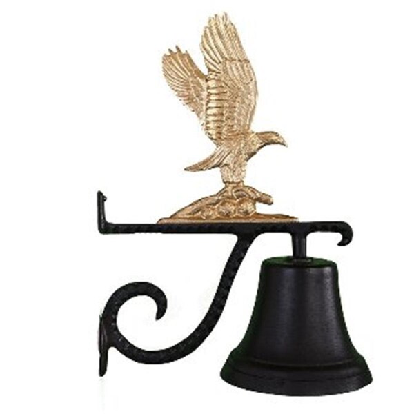 Swivel Cast Bell With Gold Bronze Eagle Ornament - SW846589