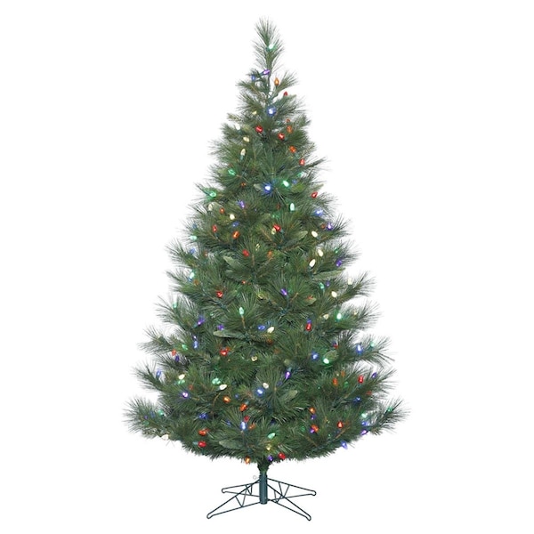 Vickerman Norway Pine Christmas Tree with Multi-Colored LED Lights, 12 ft. x 80 in. - G163092LED