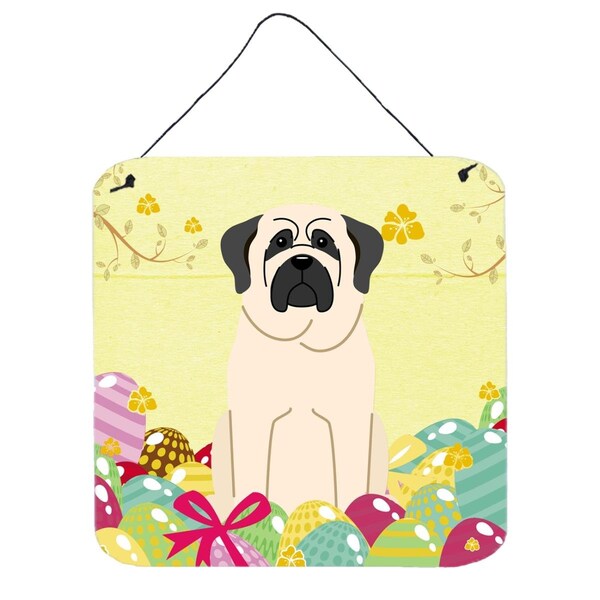 Carolines Treasures Easter Eggs Mastiff White Wall or Door Hanging Prints - BB6017DS66