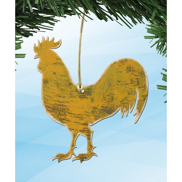 Instrumento Rooster Wooden Ornament - IN2959949