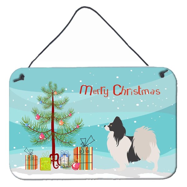 Carolines Treasures Papillon Christmas Wall or Door Hanging Prints - BB8484DS812