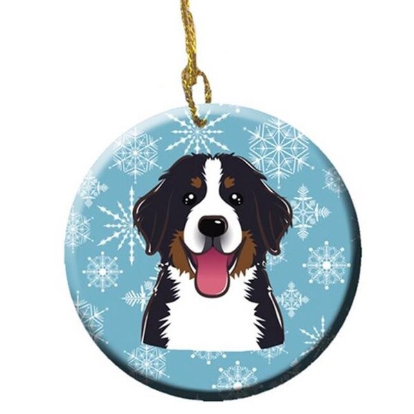 Carolines Treasures Carolines Treasures BB1671CO1 Snowflake Bernese Mountain Dog Ceramic Ornament - BB1671CO1