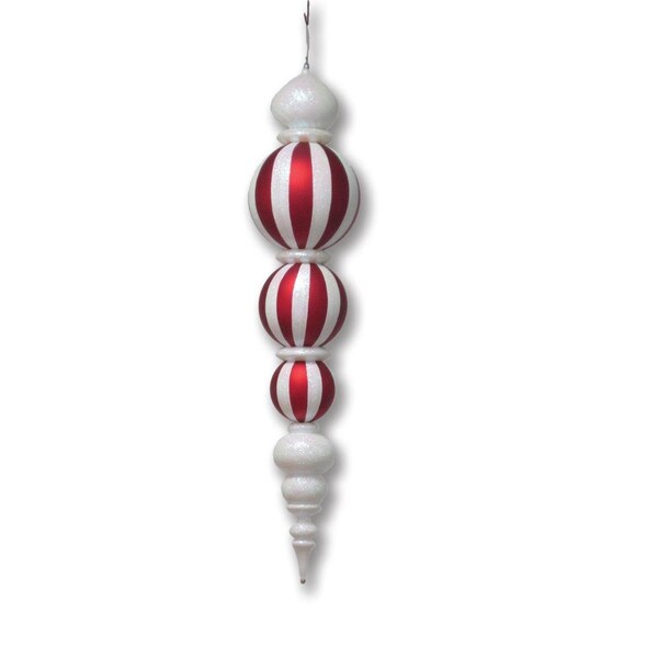 Queens Of Christmas 53 in. Oversized Finial Ornament, White - ORN-OVS-53-WH