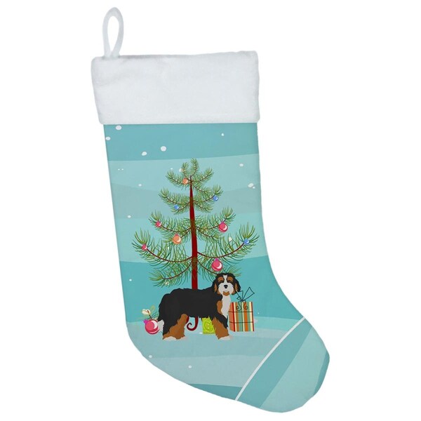 Carolines Treasures Carolines Treasures CK3804CS Bernedoodle Christmas Tree Christmas Stocking - CK3804CS