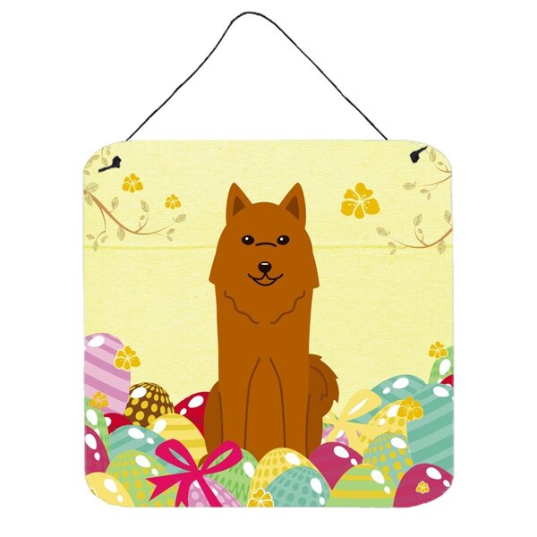 Carolines Treasures Easter Eggs Karelian Bear Dog Wall or Door Hanging Prints - BB6022DS66