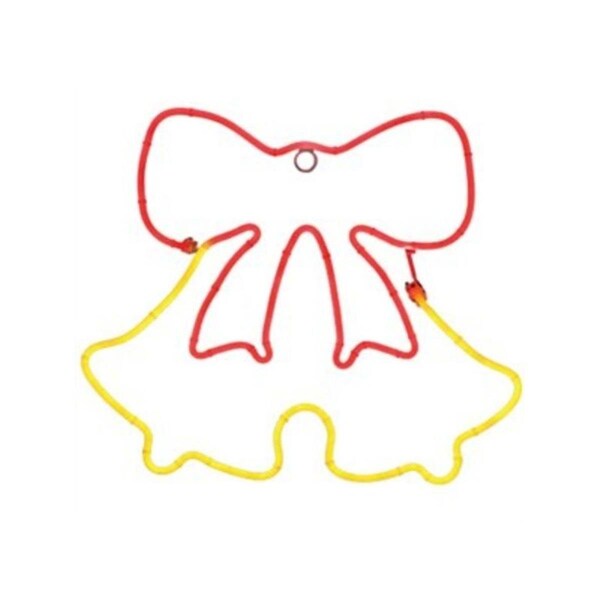 Star Bright 18 in. LED Christmas Window Decoration - Neon Flex Double Bell - 251966
