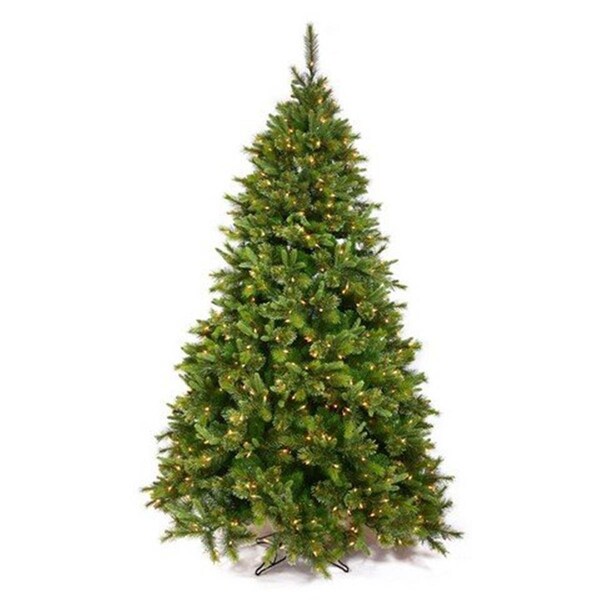 Go-Go 9.5 ft. x 67 in. Pre-Lit Cashmere Mixed Pine Artificial Christmas Tree - Warm White LED Lights - GO72743