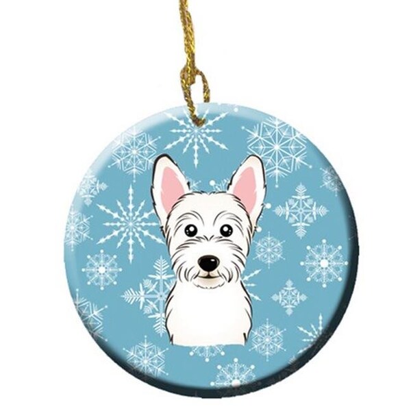 Carolines Treasures Carolines Treasures BB1660CO1 Snowflake Westie Ceramic Ornament - BB1660CO1
