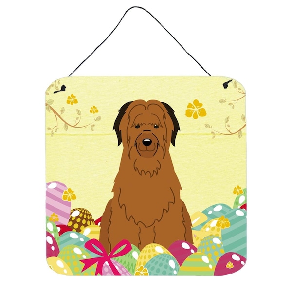 Carolines Treasures Easter Eggs Briard Brown Wall or Door Hanging Prints - BB6082DS66
