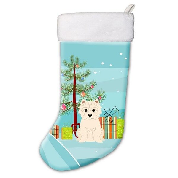 Carolines Treasures Carolines Treasures BB4167CS Merry Christmas Tree Westie Christmas Stocking - BB4167CS