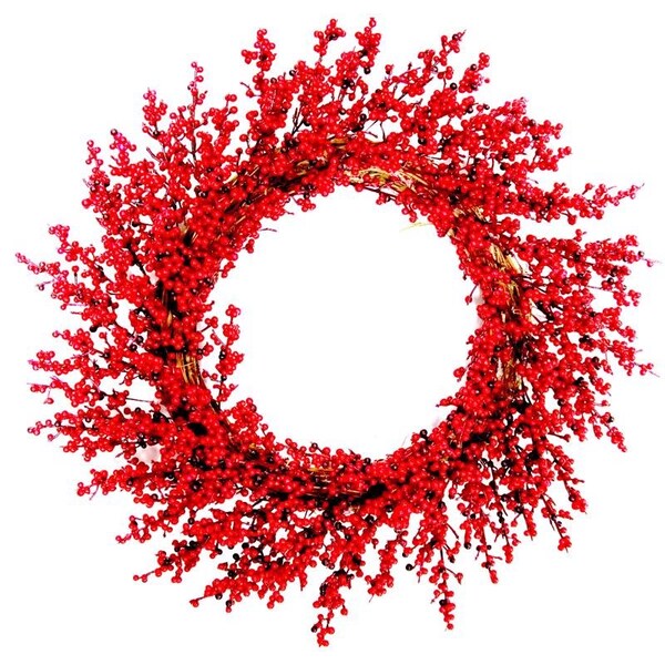 Celebrations Celebrations 22 in. D Red Cranberry Wreath - B-21035B