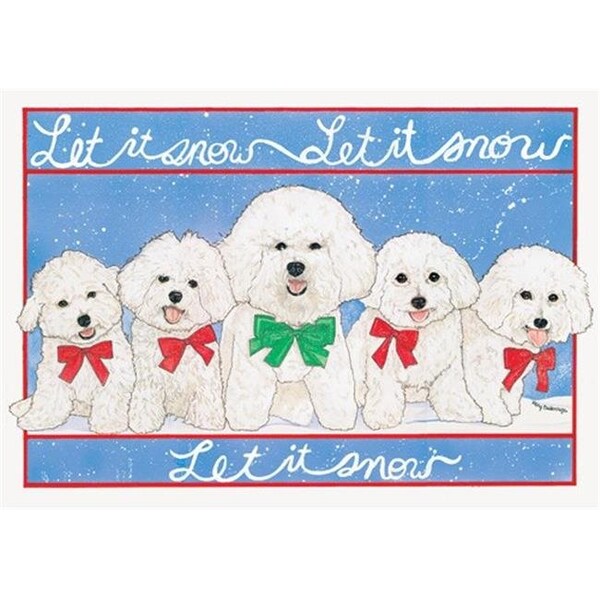 Pipsqueak Productions Pipsqueak Productions C497 Holiday Boxed Cards- Bichon Frise - C497