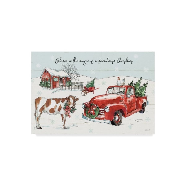 Trademark Fine Art Anne Tavoletti 'Holiday On The Farm Ii Believe' Canvas Art, 30x47 - WAP09156-C3047GG