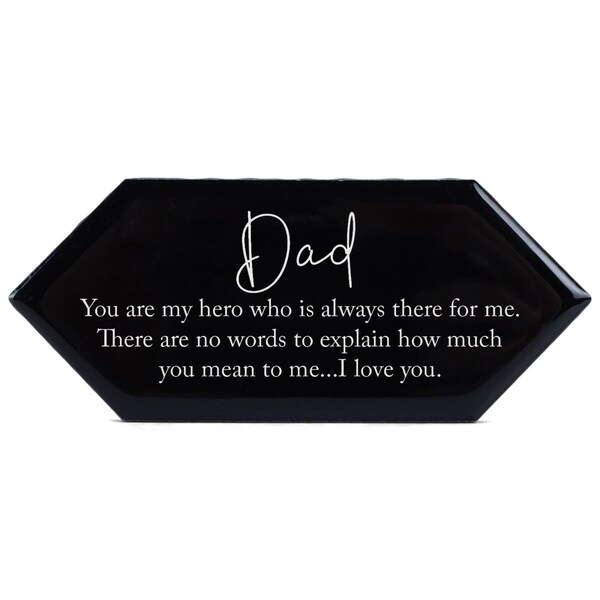 Dicksons Unisex Dad You Are My Hero Tabletop Black Tile, Black - One Size - TLPT08B