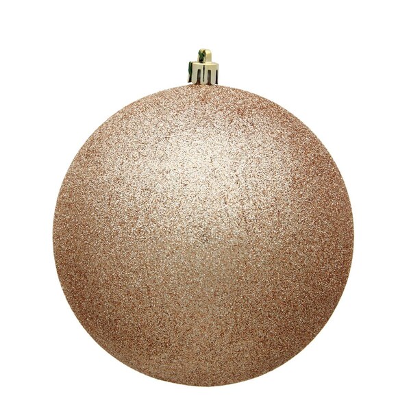 Vickerman 10 in. Cafe Latte Glitter Drilled Cap Christmas Ornament Ball - N592580DG