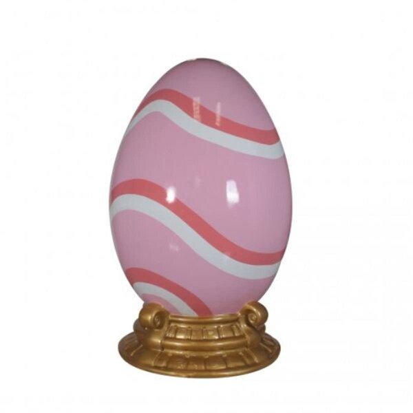 Queens Of Christmas 6.5 ft. Pastel Swirl Easter Egg Decor with Base - EST-EGG-6.5-PSTL-SWRL