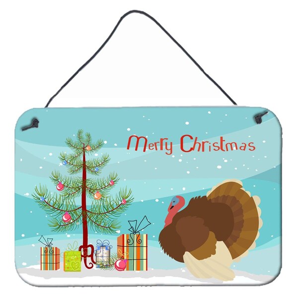 Carolines Treasures French Turkey Dindon Christmas Wall or Door Hanging Prints - BB9357DS812