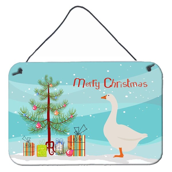 Carolines Treasures Embden Goose Christmas Wall or Door Hanging Prints - BB9259DS812
